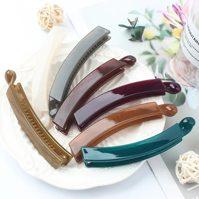 Frosted Hair Styling Clips Solid Color Banana Clip Women Girls Hair Accessories Fashion Ponytail Barrettes Hair Claws Hairpins Quake