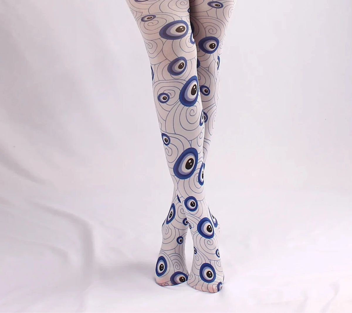 Evil Eyes Tight women Spring New Women Sheer Sexy Tattoo Printed Pantyhose Tights Stockings Anti-Hook Women's Socks Quake D One Size