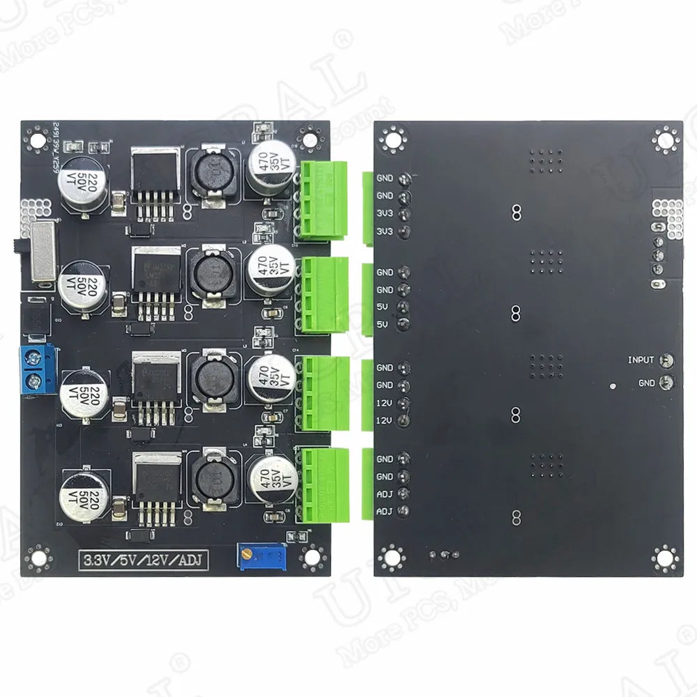 Multi-Circuit Switching Power Module 3.3V 5V 12V ADJ Adjustable Voltage Output Power Modules LM2596 Quake Default Title