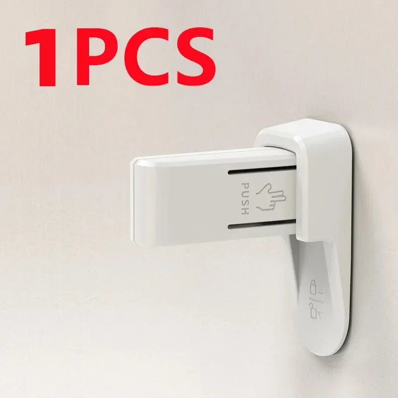 vvocci Home Universal ABS Protection Device for Children Easy to Install Anti-open Handle Locks Door Lever LockSafety Doors Lock Quake B157 White-1PCS