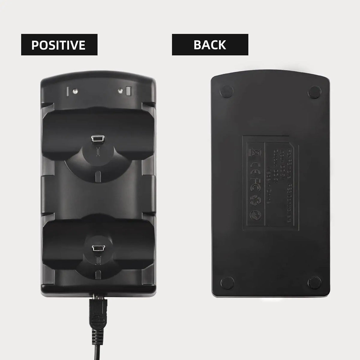 PS3 Controller Charger Station, Charging Dock for PS3 Original Wireless Dual Controller and Move Controller with LED Light Indic Quake