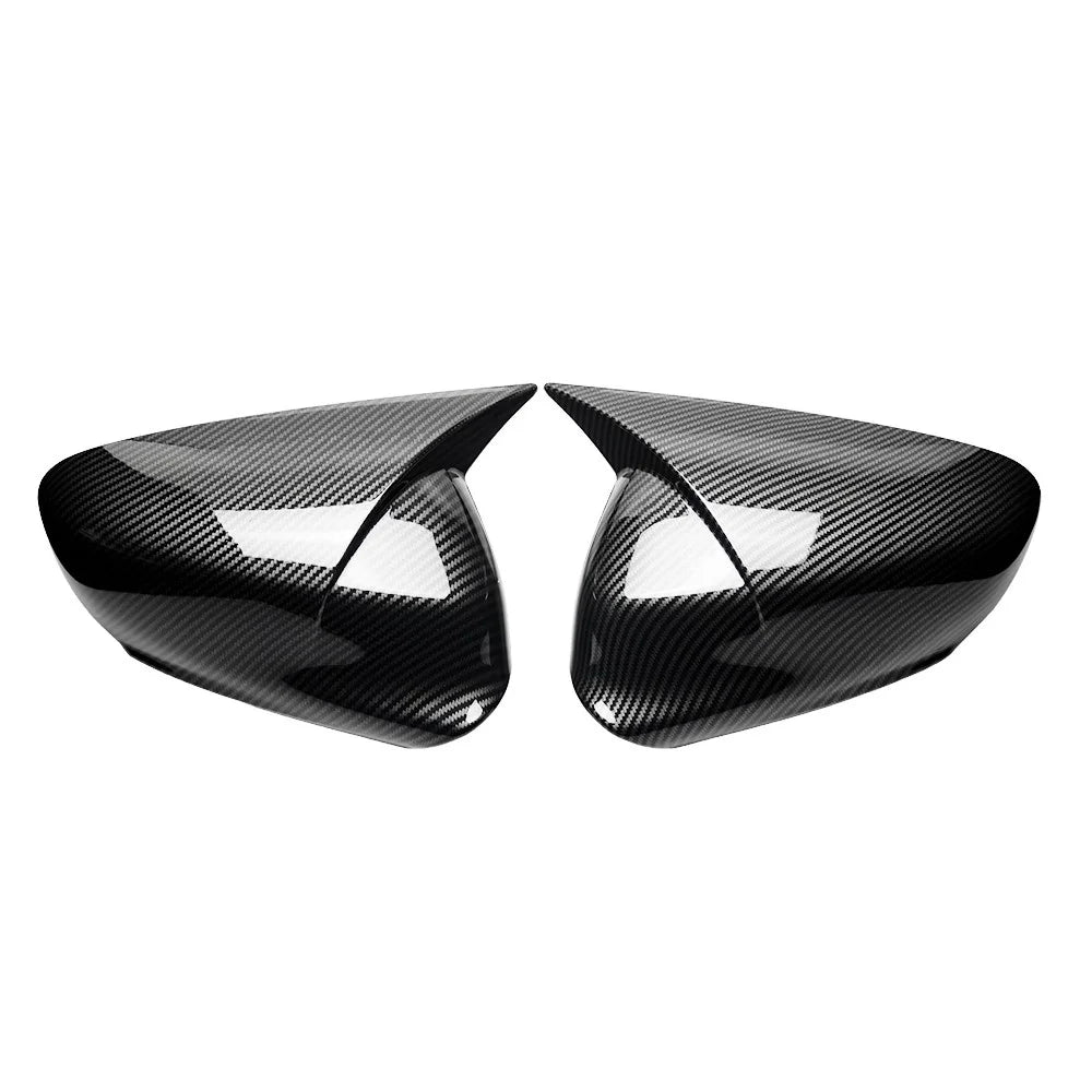 For Peugeot 301 2012-2018 For Citroen C-Elysee 2014-2018 2x Car Sticker Rearview Side Mirror Cover Wing Cap Exterior Case Trim Quake Carbon Look