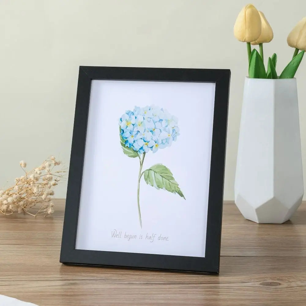 New Wooden Photo Frame Wall Hanging 8inch Picture Frame Stand 10inch 6inch Draw Frame Gift Quake black 8inch