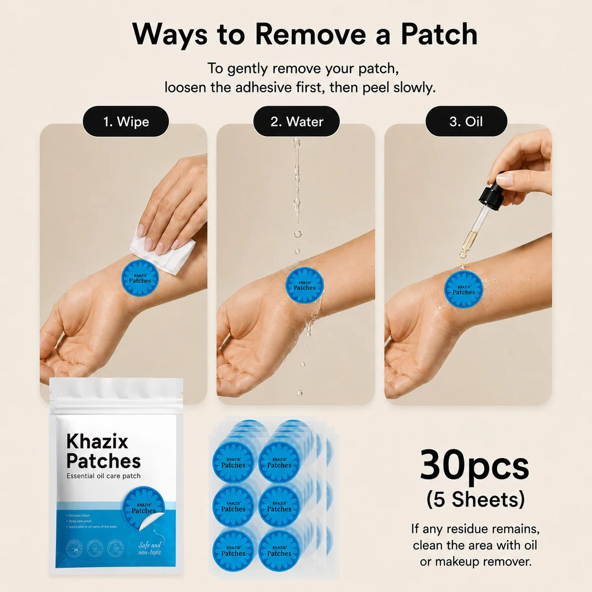 30Pcs Energy Patches Natural Ingredients Vegan Friendly Daily Energy Boost Patch Portable Body Stickers for Work Travel Sports Quake