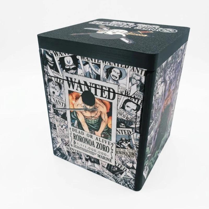 New One Piece Zoro 3D Printed Card Storage Box Large Capacity Deck Holder Desktop Decor Organizer Anime Exquisite Gift for Fans Quake