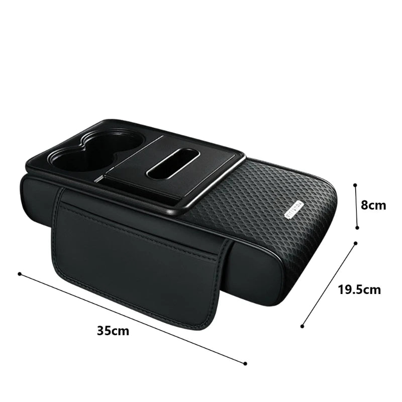 Car Armrest Cover Featuring Installation Elastic Straps No Removal Needed for Secure Fit in Vehicles H8WE Quake