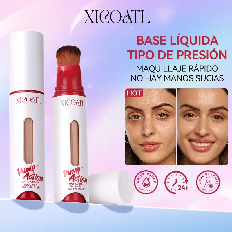 XICOATL Foundation Liquid Oil Control Long Lasting Lightweight Natural Coverage Waterproof Sweat-Proof Valentine's Special Offer Quake