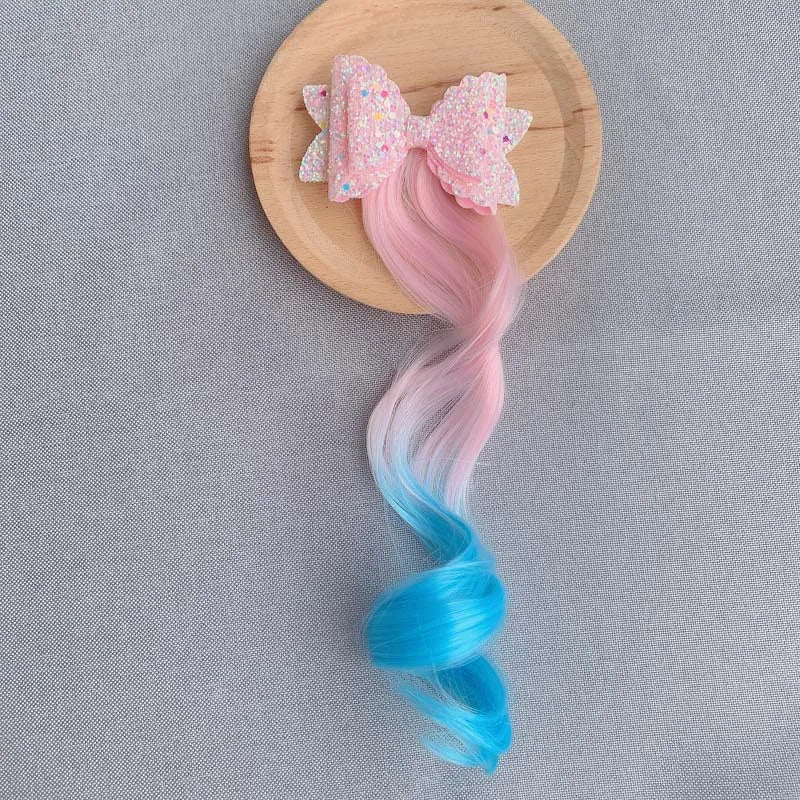 Cute Cartoon Unicorn Children Hair Braiding Accessories Little Girls Colored Braided Tools Baby Holiday Party Pony Hair Clips Quake NO.6