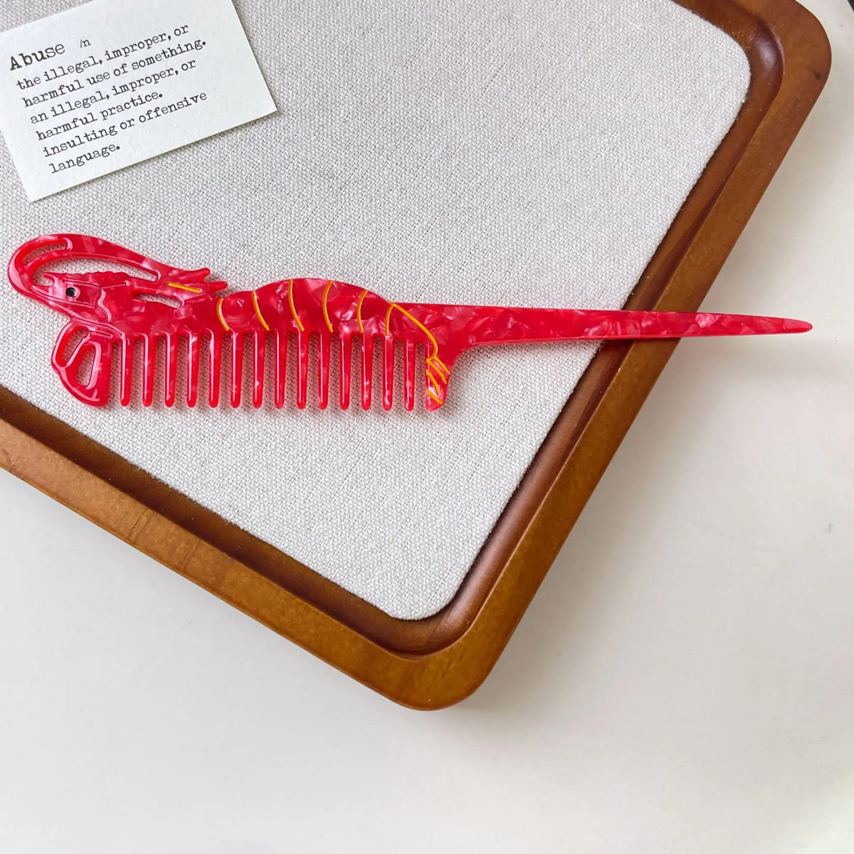 Wide Tooth Detangling Pocket Comb – Cute Animal Pattern