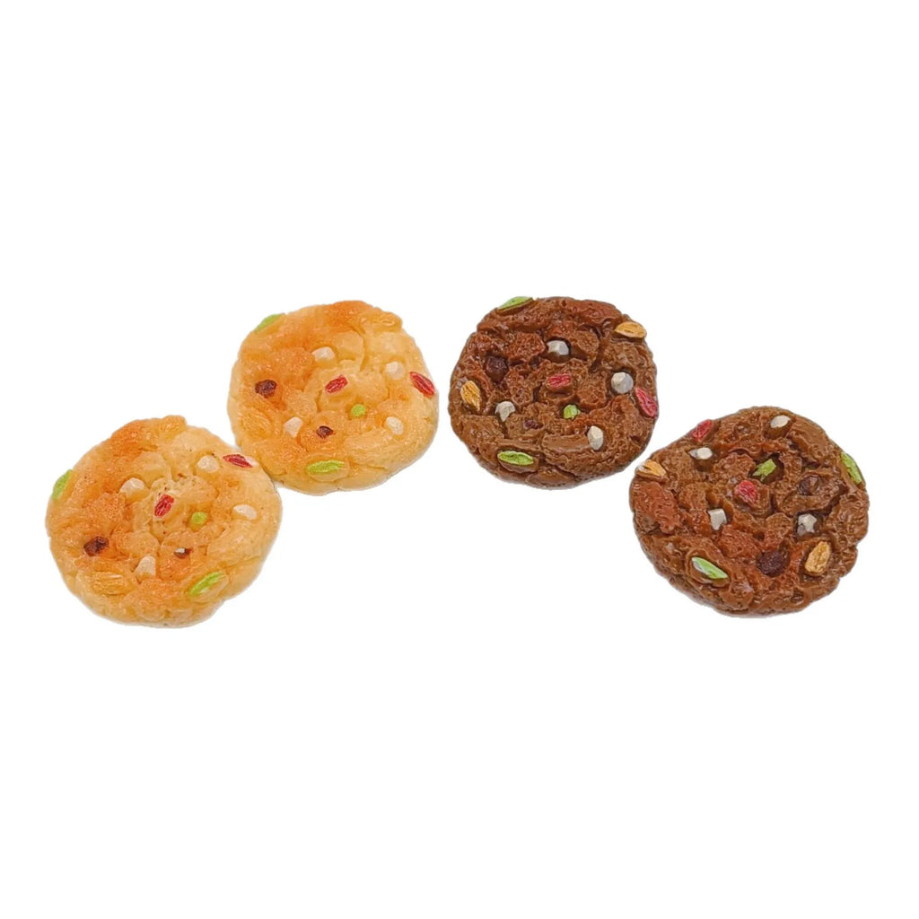 10pcs Kawaii Simulation Miniature Chocolate Cookies Biscuit DIY Kitchen Micro Landscape For Desktop Ornament Dollhouse Accessory Quake