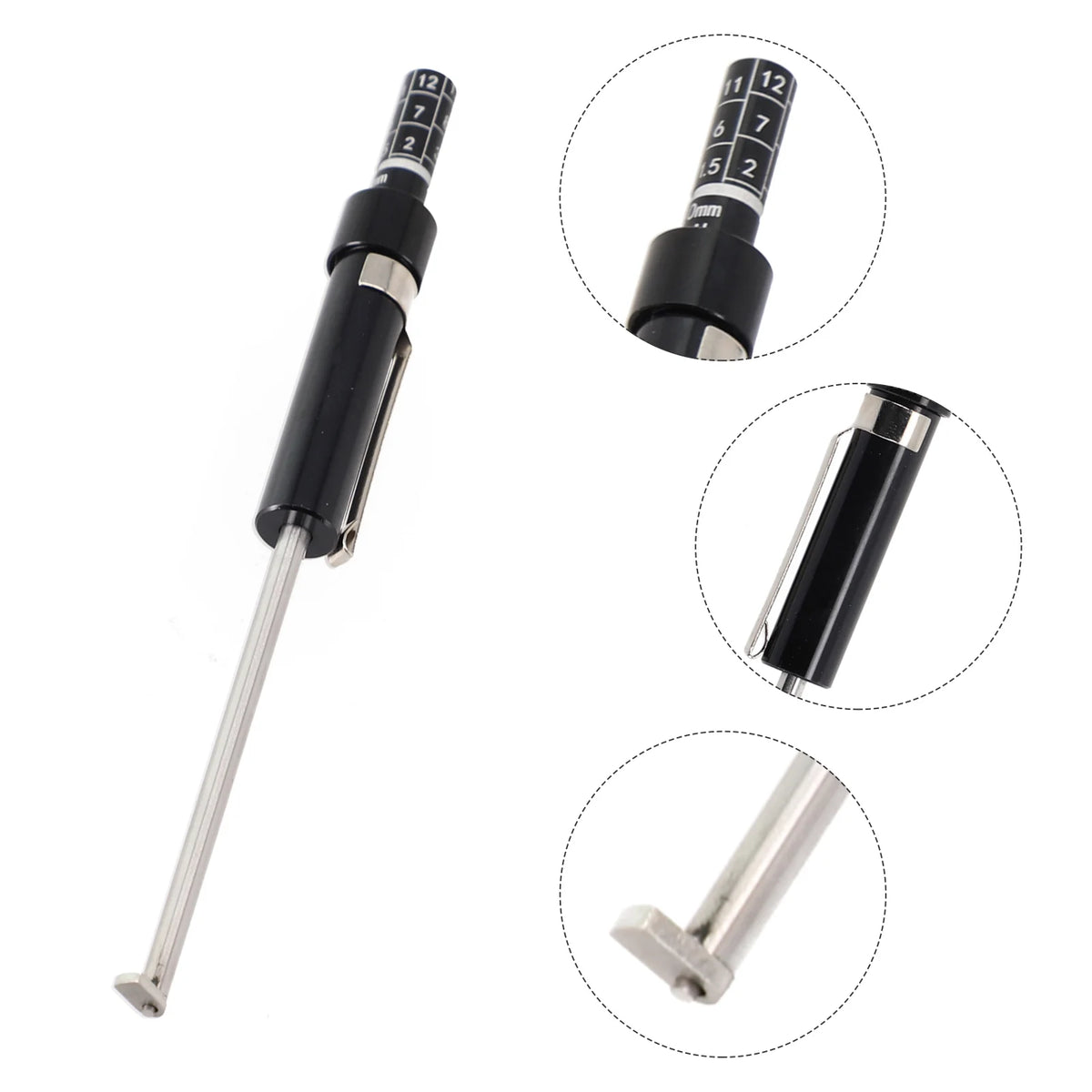 1Pc Vehicle \\Brake \\Pad \\Thickness \\Gauge \\Car Brake Pad Tester Measuring Tool Measurment Car Tire Special Tool Quake