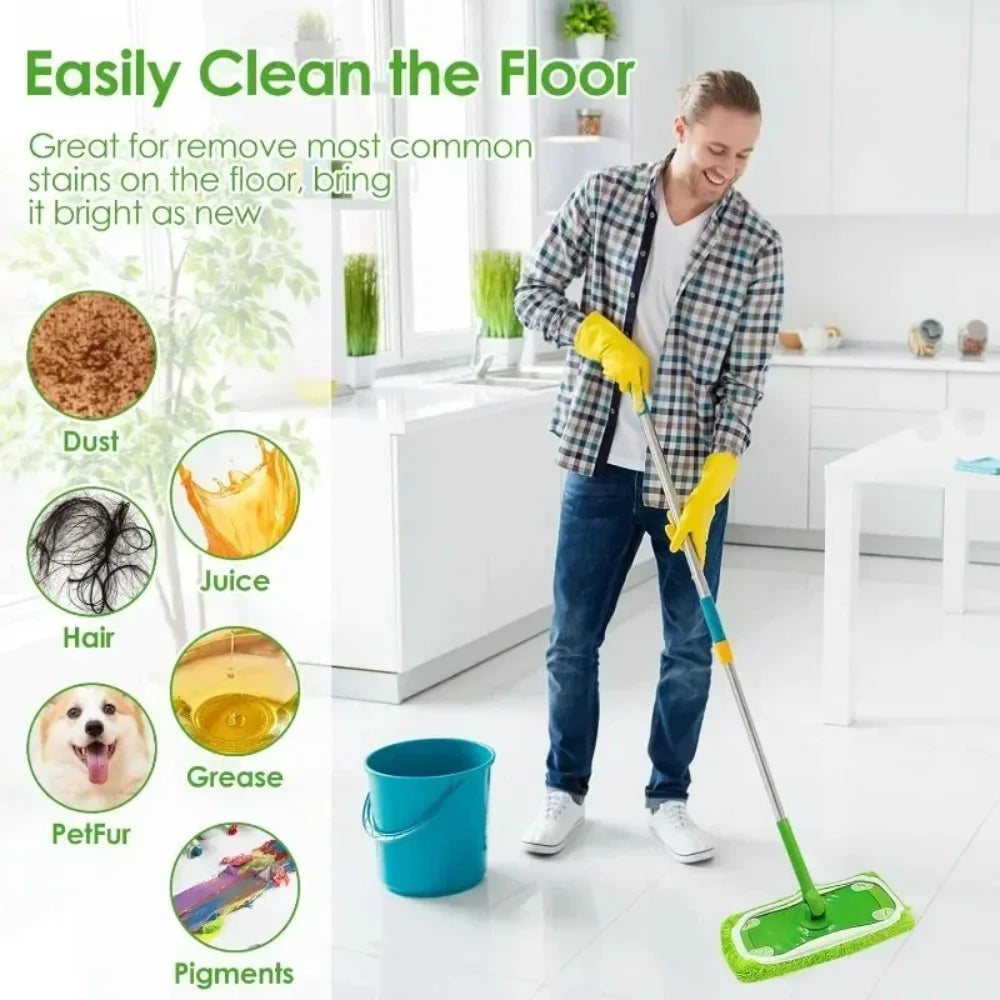 20/1PCS Reusable Mop Head Replacement Covers Microfiber Floor Mop Pads Multifunctional Shoes Covers Household Cleaning Tools Quake