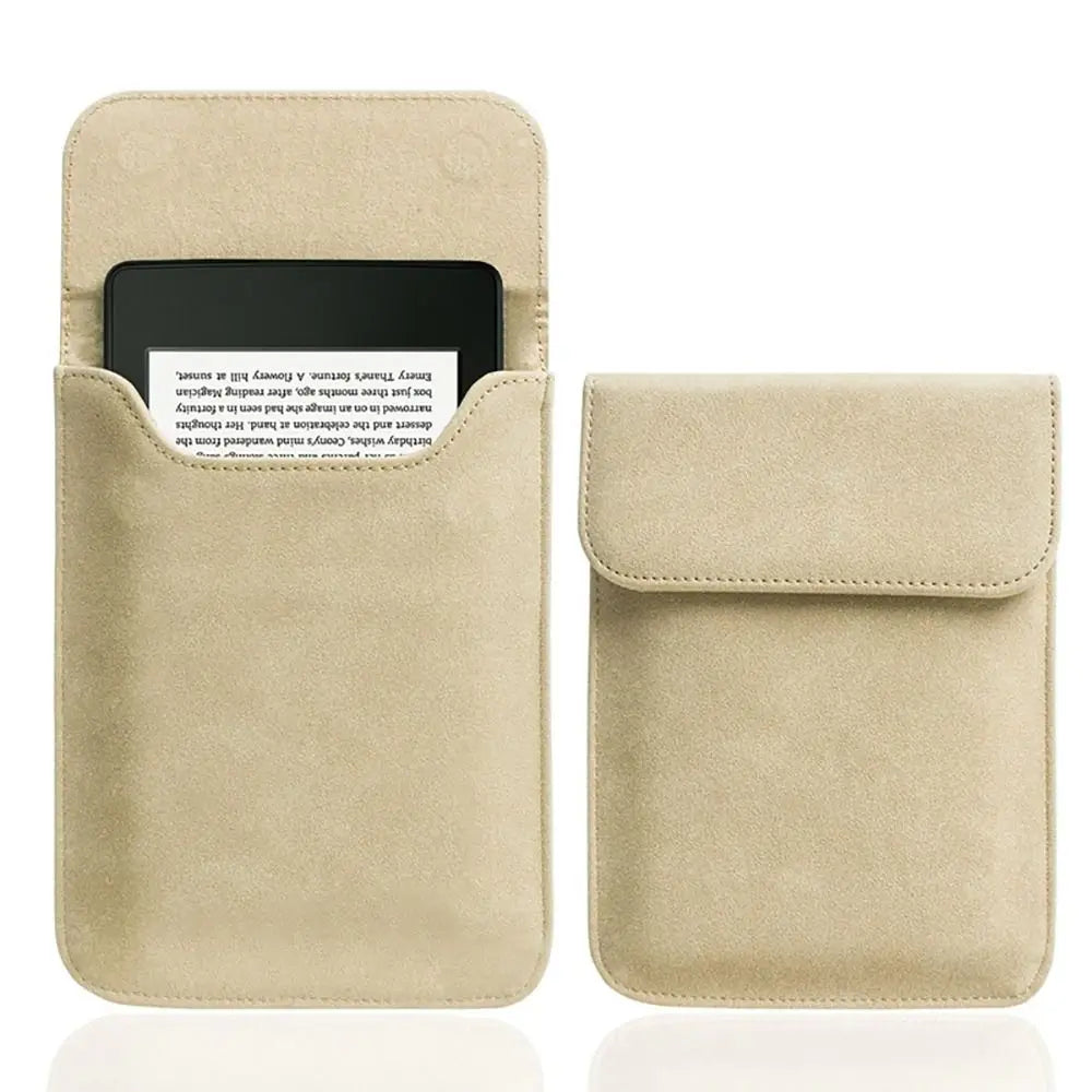 6.8 7 10.2 inch e-Reader Sleeve PU Leather 10/11/12th Generation Storage Bag Anti Scratch for Kindle Paperwhite/Colorsoft/Scribe Quake Khaki 7 inch