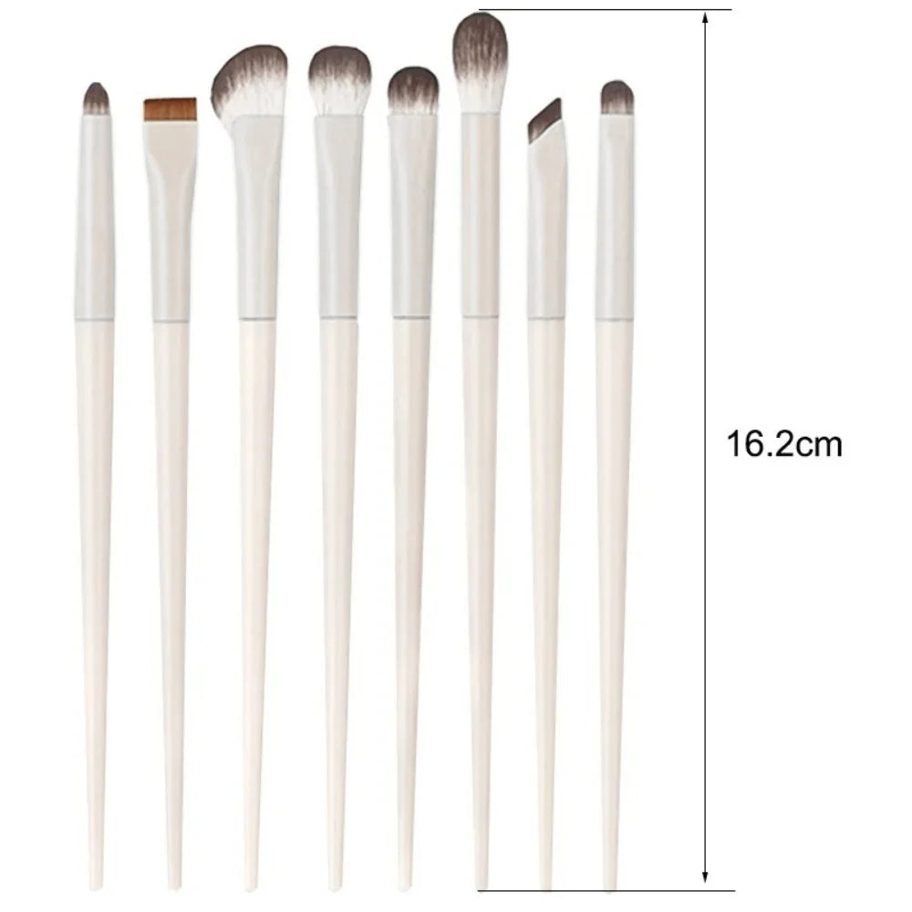 5/6/8/10Pcs Professional Eye Makeup Brushes Set Detail Eyeshadow Brush White Ultra Soft Eyeshadow Eyeliner Beauty Makeup Tools Quake