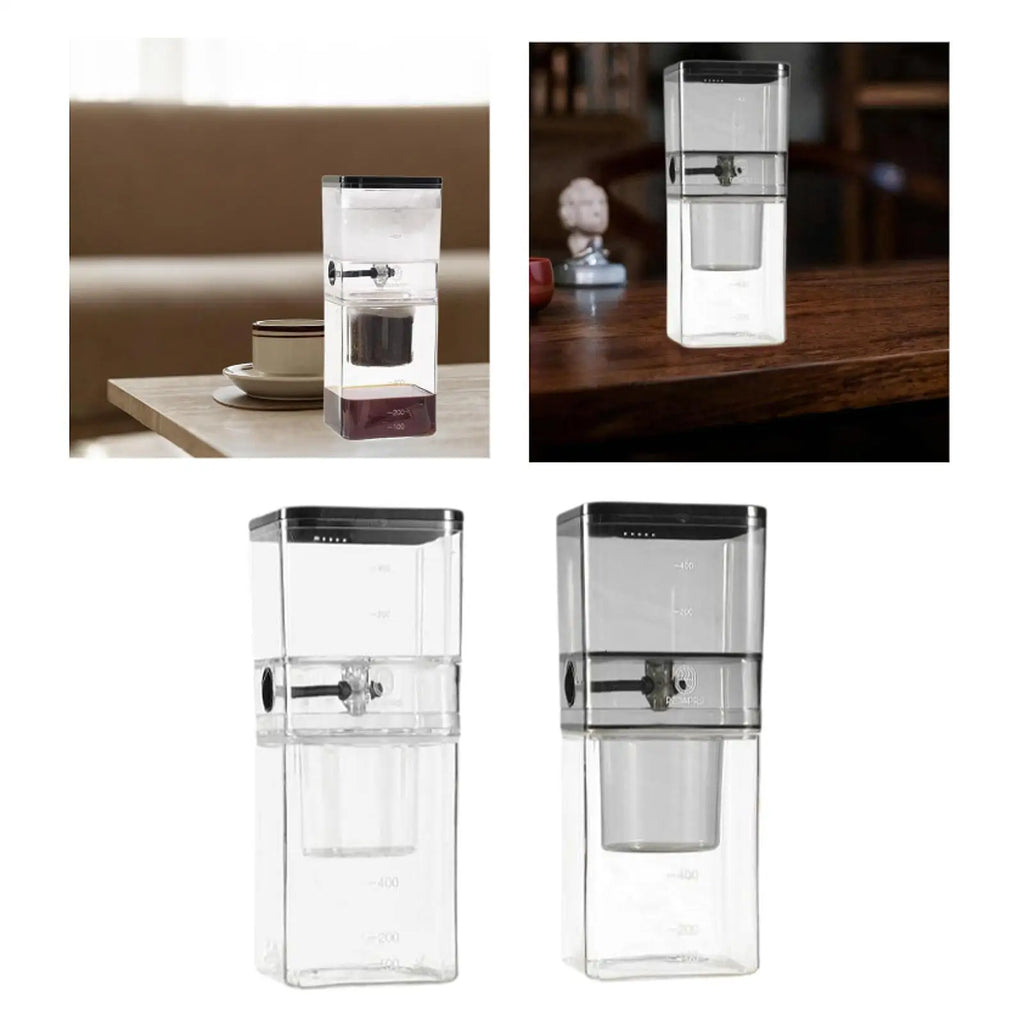 Ice Drip Coffee Maker 400ml ABS Slow Cold Brew Smooth Dripper Compact Brewer for Home Iced Coffee Quake