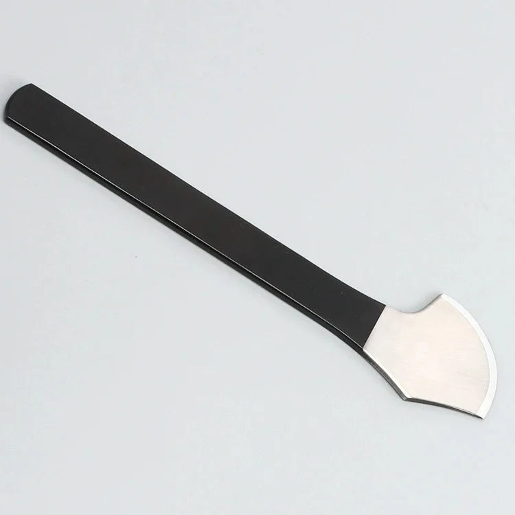 Leather Skiving Knife 150mm Wooden Handle Stainless Steel Leathercraft Tool for DIY Cutting Thinning Beveling Beginner Hobbyist Quake Knife