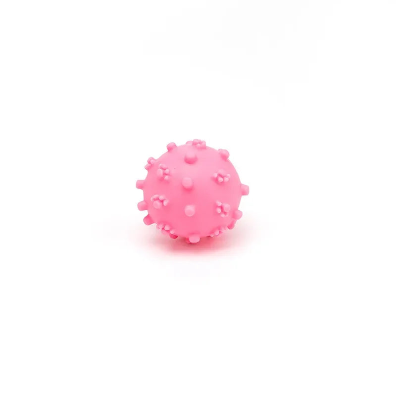 Funny Dog Toy with Voice Feature Pet Toy with Sound Generator Durable Thorn Ball Dog Chew Toys for Aggressive Chewers Large Quake Pink G2370C