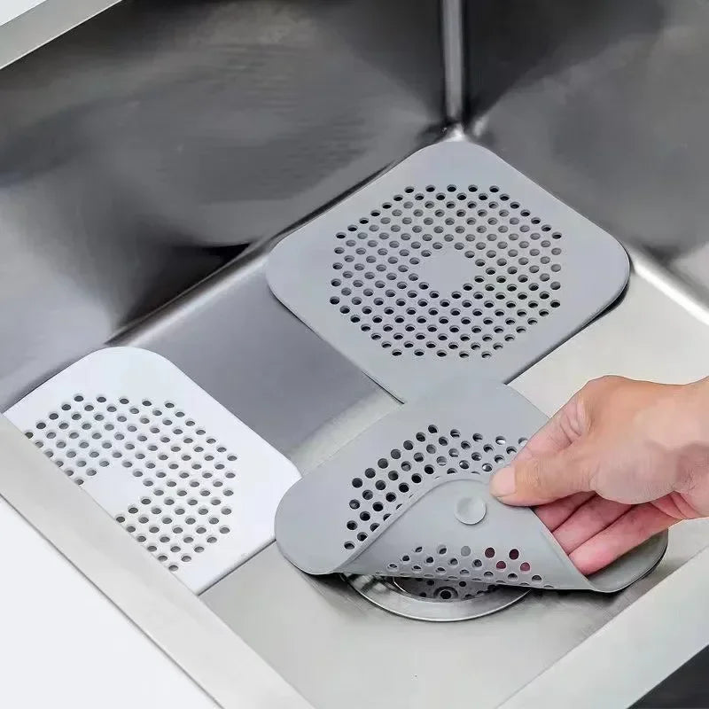 bathrooms and showers to prevent sinks from clogging the drain, kitchens drain for drains, Square silicone absorbent Quake