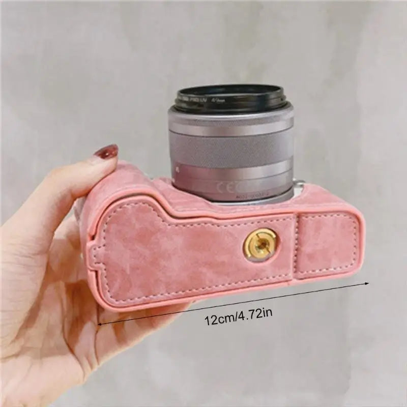 Protective PU Leather Half Cemara Case Base with Plushie Interior and Tripod Mount Easy Access K1KF Quake