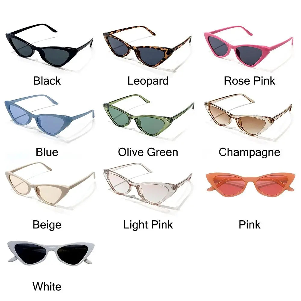 Vintage Small Frame Cat Eye Sunglasses UV400 Protection Trendy Retro Shades Streetwear Accessories for Women Quake