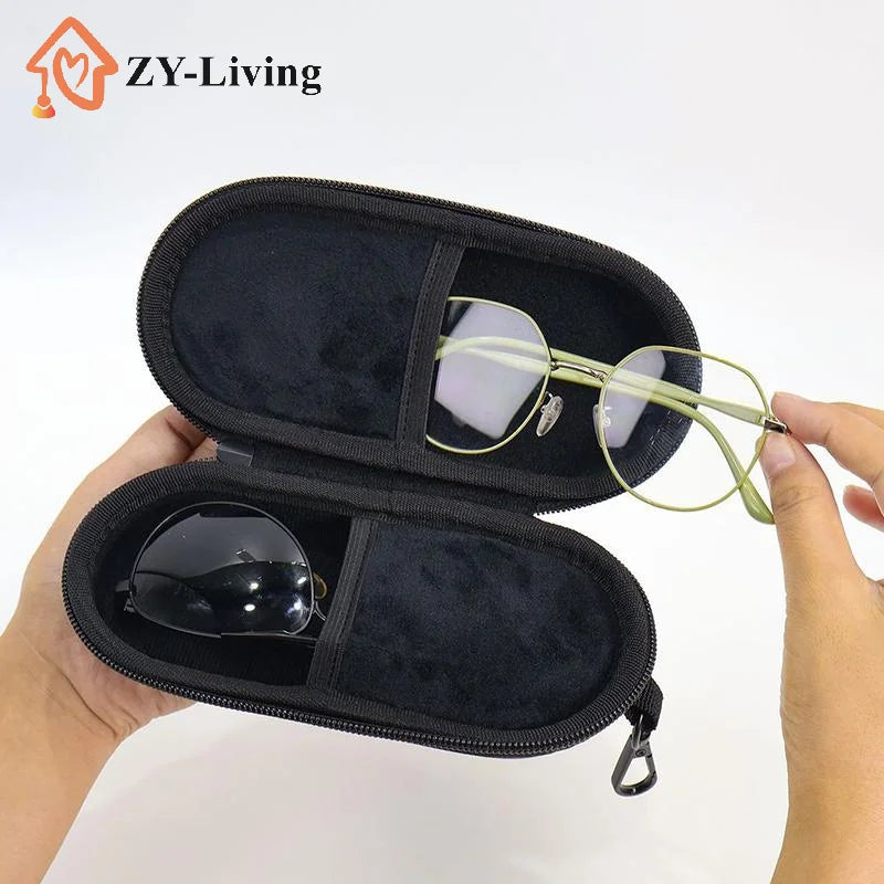 Portable Simple Hard Shell Double Glasses Case Dual Sunglasses Cases Double Eyeglass Storage Box For Women Men Quake
