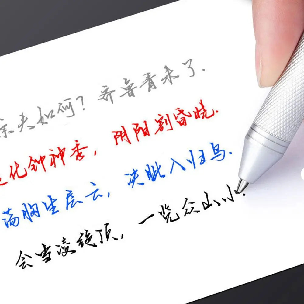 High Quality Metal Gravity Sensor Pen 4 in 1 Press Type Multi-Function Gel Pen 3Colors Ballpoint Pen Student Gift Quake