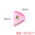 20Pcs Simulation Triangular Sandwich Strawberry Cake Resin Miniature Dollhouse Food Pretend Play Toys For Dollhouse Accessories Quake cake