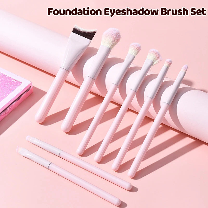 1/8 PCS Makeup Brushes Set Eye Shadow Foundation Women Cosmetic Brush Eyeshadow Blush Beauty Soft Hair Make Up Tools With Bag Quake