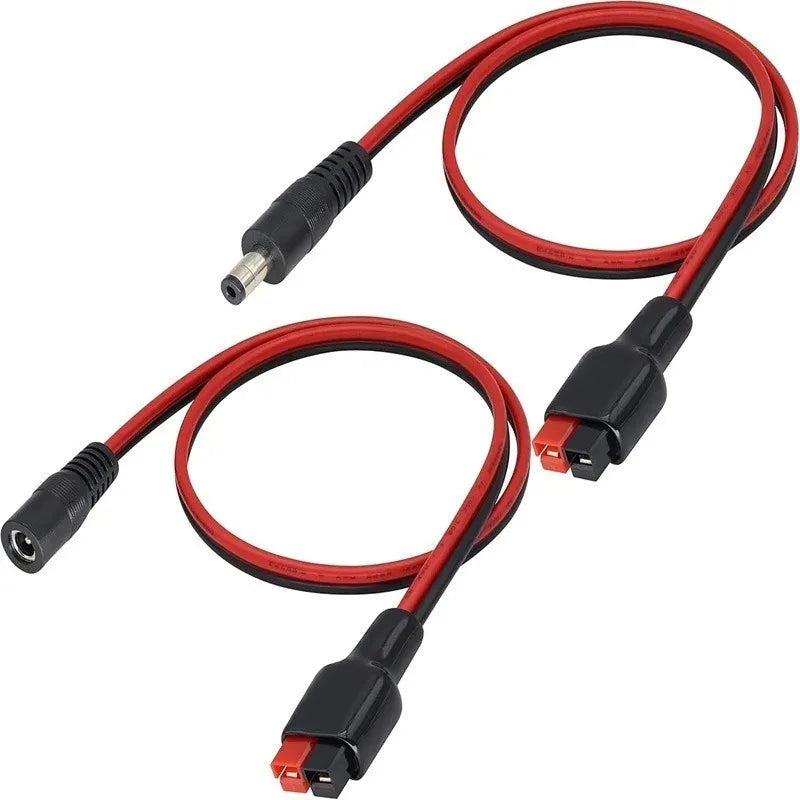 Off‑Grid Solar DIY Accessory 12AWG 30A Power Pole Conversion Cable to DC5525 DC5521 Plug Solar Panel DC Connection Wire Quake