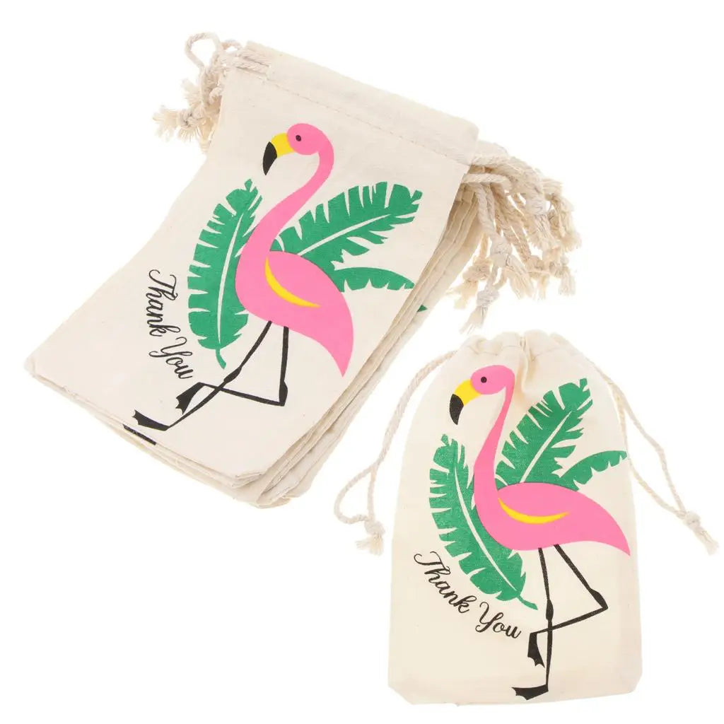 Linen Cotton Drawstring Candy Pouch Multipurpose Jewelry Gift Bag Square Eco-friendly Wedding Favor for Events Quake B