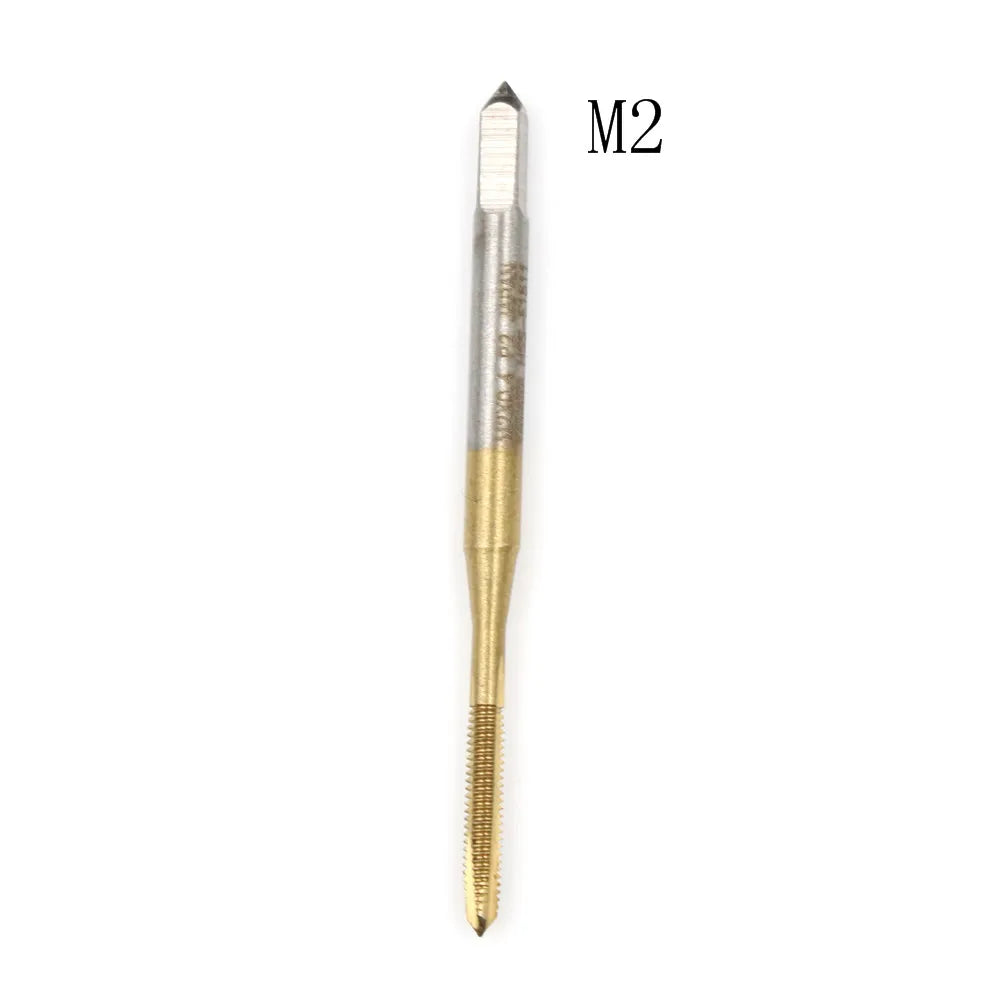 1Pcs M2/M2.5/M3/M3.5/M4/M5/M6/M8 HSS Metric Straight Flute Thread Screw Tap Plug Tap Quake Style1