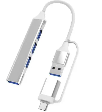 USB Type C HUB Dock 3.0 USB 3.0 2.0 Hub 4 Ports Multi Splitter Adapter OTG For PC Lenovo HUAWEI Xiaomi Macbook Aluminum Alloy Quake type c silver