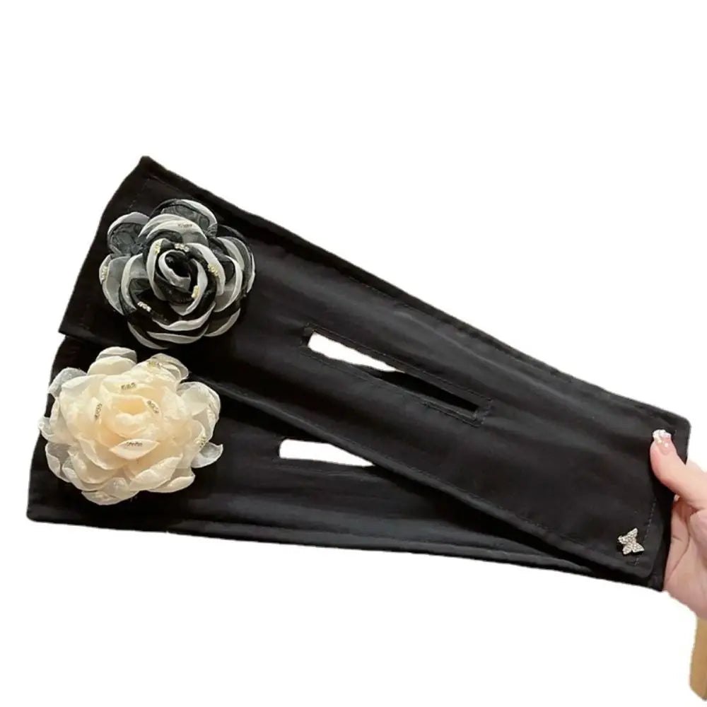 Hair Bun Maker Big Camellia Flower Flexible Donut Bun Lazy Curler Clips French Twist Hair Tie Hair Styling Accessories Quake