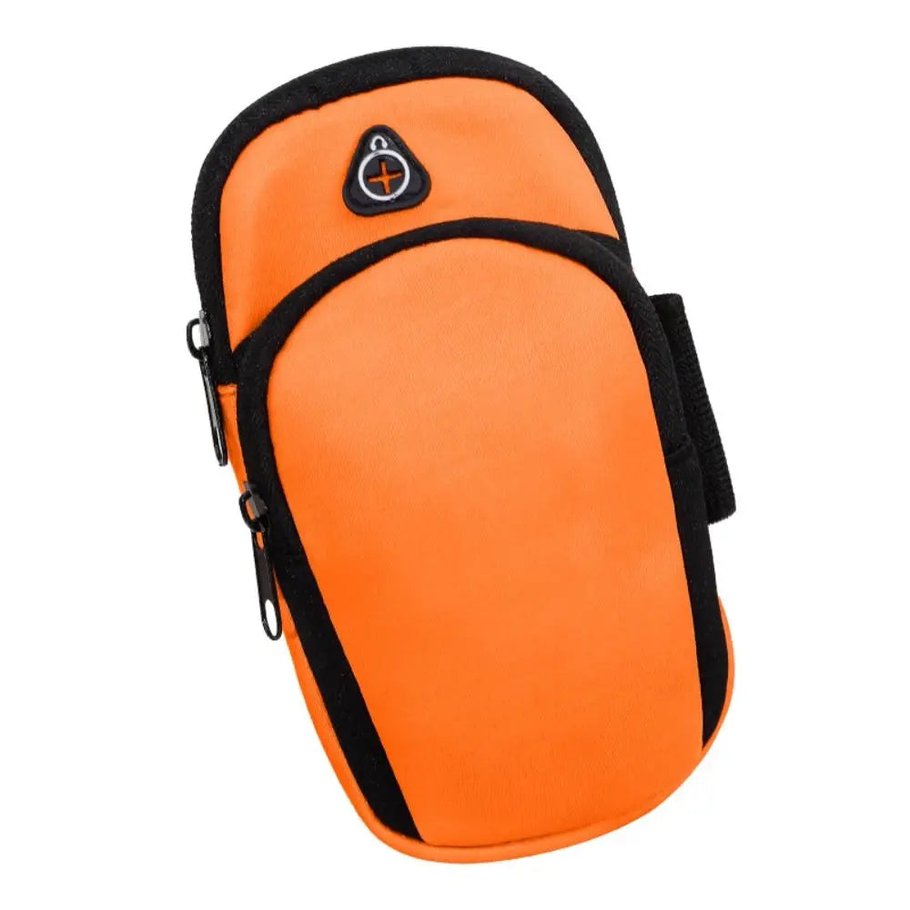 Neoprene Sports Armband Phone Case Breathable Mesh Waterproof With Headset Hole Black Blue Green Running Accessories Universal Quake orange
