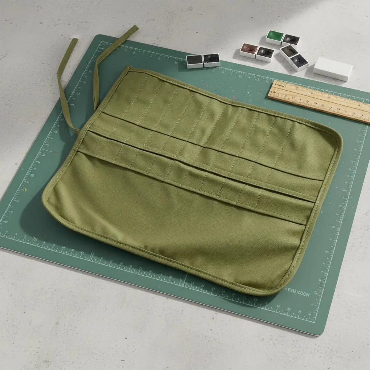 Durable Canvas Pencil Case Heavy Duty Pencil Pouch for Art School Office Travel Storage Quake