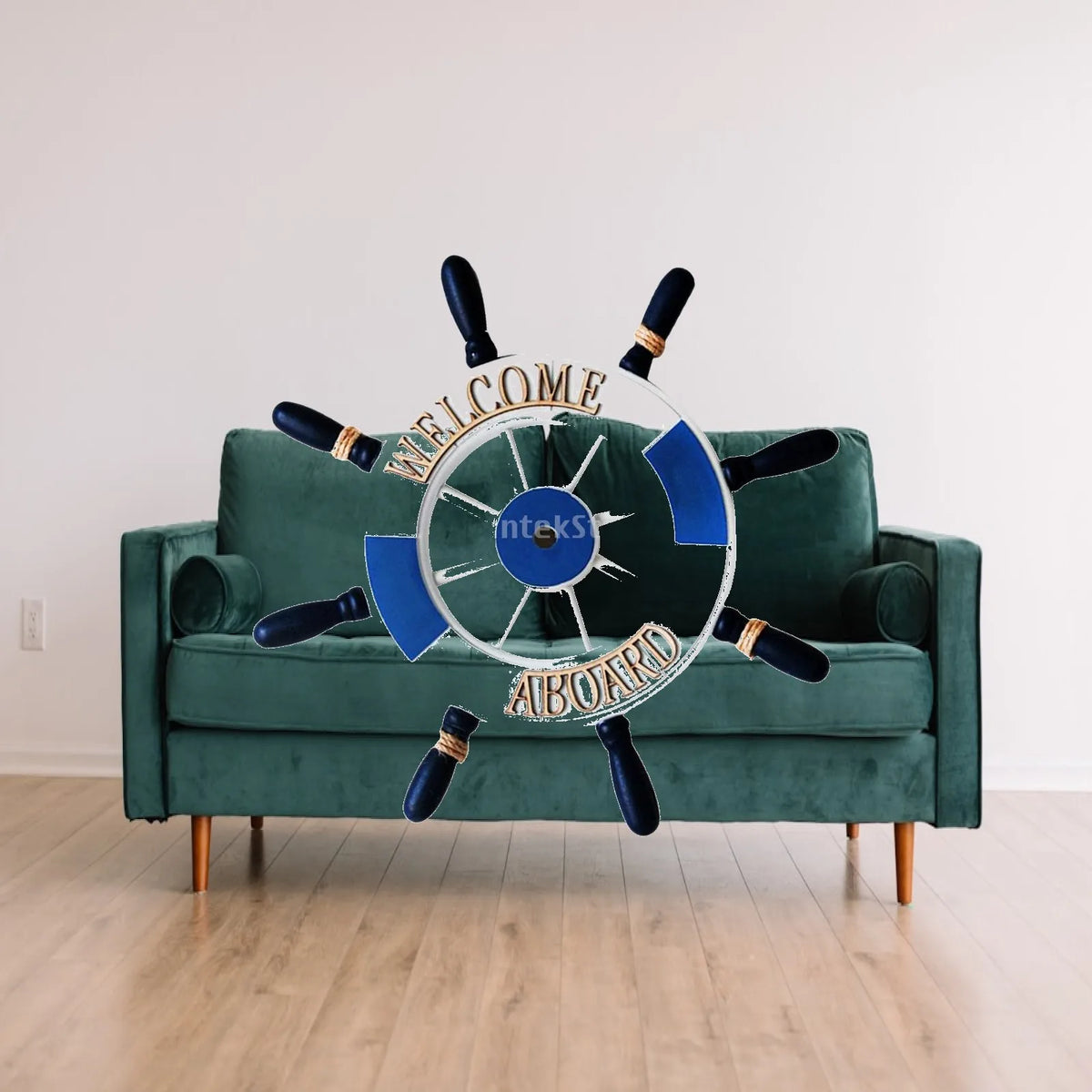 Sea Decor Wooden Ship Wheel Nautical Home Decor Beach House Decoration Ocean Style for Living Space Quake Default Title
