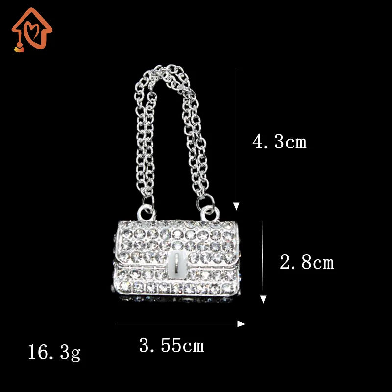 1Pc Metal Chain Handbag Pack Doll Bag Miniature Shopping Handbag For Clothes Dollhouse Miniature Kids Toy Quake