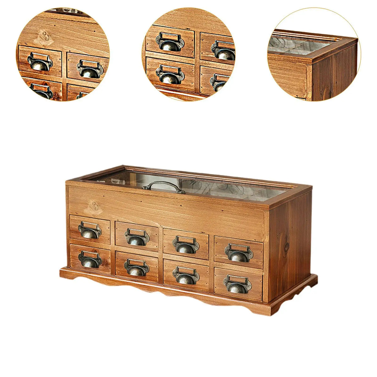 Desktop Storage Drawer Box Storage Container Stationery Supplies Organizers Wood Quake