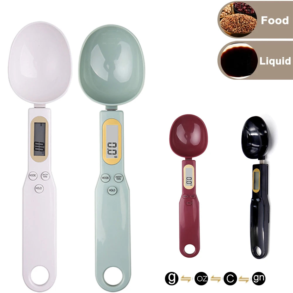 500g/0.1g Digital Scale Electronic Measuring Spoon Scale LCD Display Food Scale Mini Kitchen Tool for Milk Coffee Measuring Quake