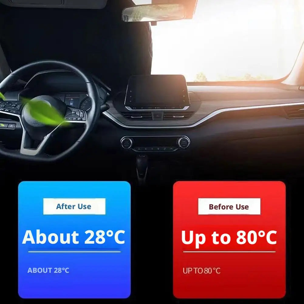 Car Windshield Sunshade Titanium Silver Foldable Front Window Cover UV Heat Shield for Sedan SUV MPV Summer Parking Daily Use Quake