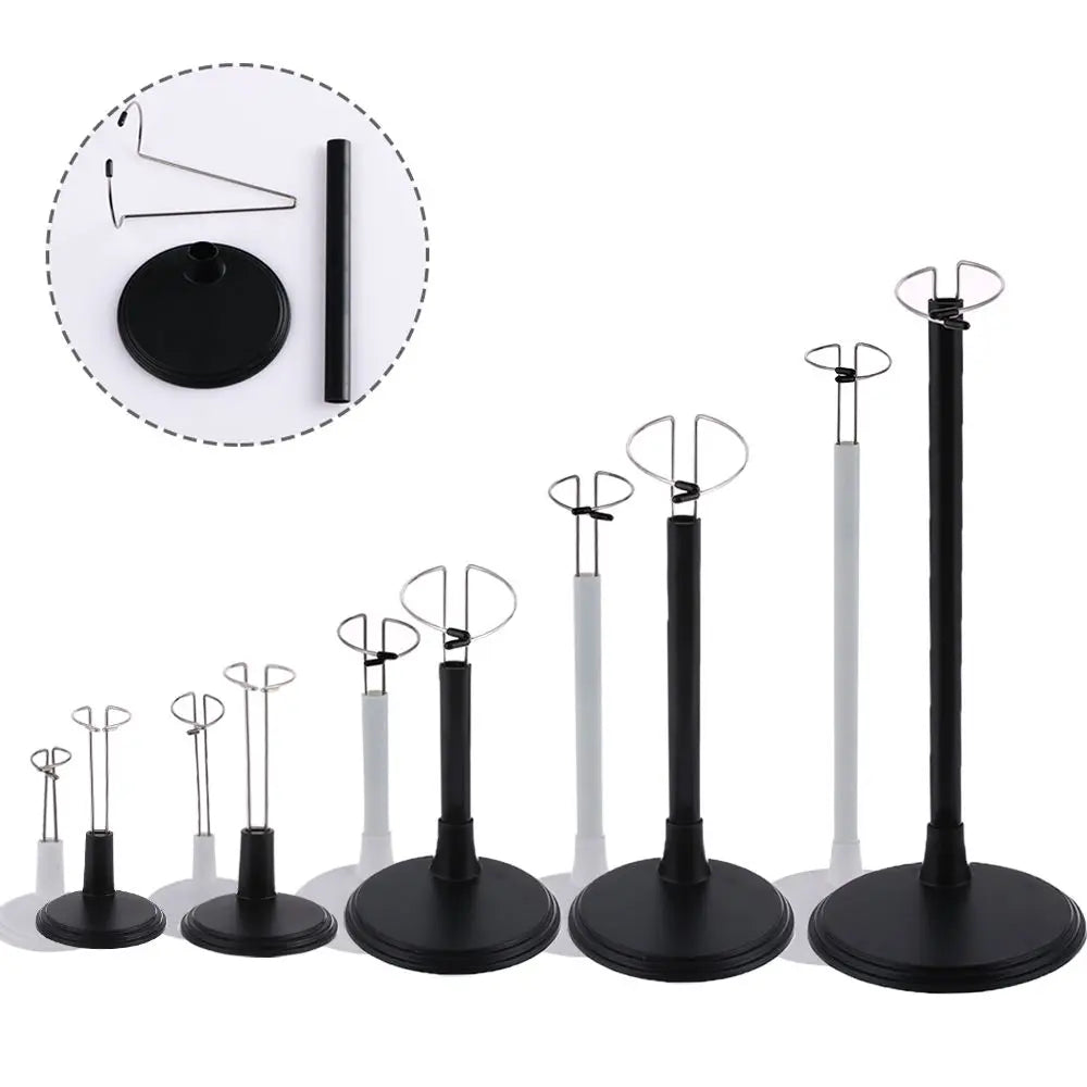 1 Pcs Doll Bracket White Black Doll Dummy Puppet Adjustable Stand Holder Support Toy Store Display Dollhouse Accessories Quake