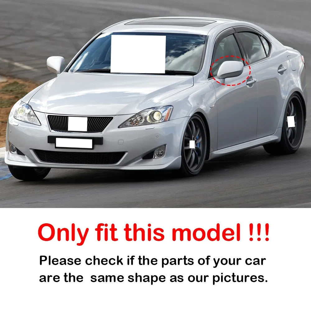 For LHD Lexus ES LS IS Series 2006-2012 2x Car Sticker Rearview Side Mirror Cover Wing Cap Exterior Door Rear View Case Trim Quake