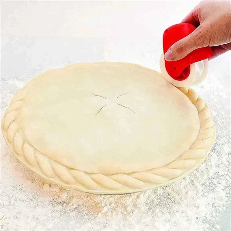 Kitchen Pizza Pastry Lattice Cutter Pastry Pie Decor Cutter Plastic Wheel Roller for Pizza Pastry Pie Crust Baking Cutter Tools Quake