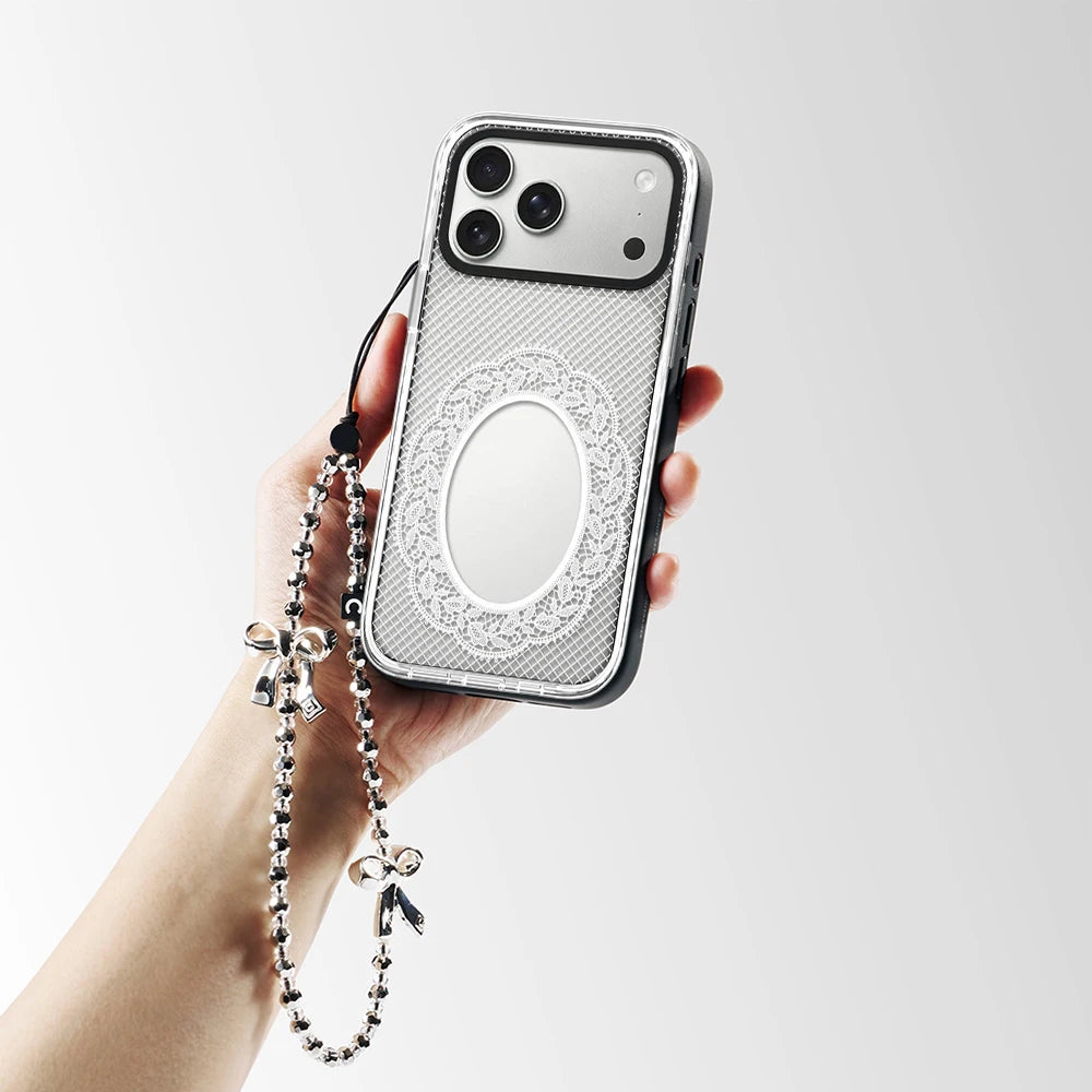 6082518 White Border Magnetic Phone Case Cover for IPhone 14 15 16 17 18 Pro Max Case Quake
