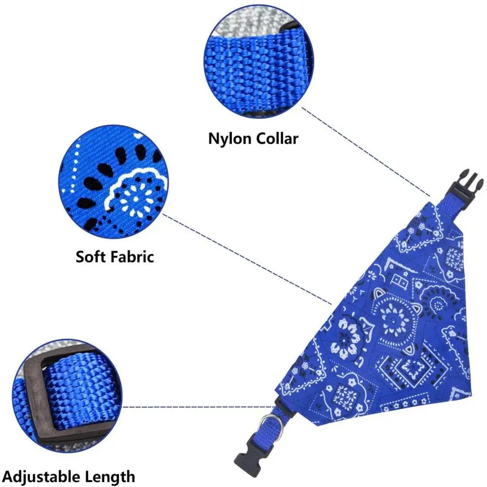 Dog Bandanas Large Pet Scarf Pet Cotton Plaid WashableBow ties Collar Cat Dog Scarf Large Dog Accessories Kerchief Quake