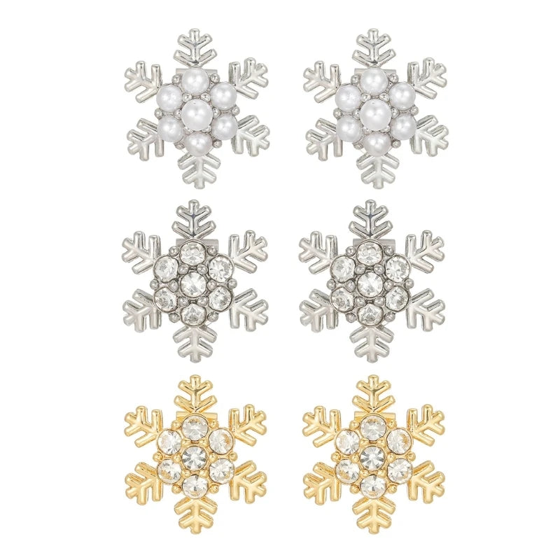 Snowflake Clip-On Charm for Freeclip 1/2 Earbud, Decorative Ear Clip for Daily Commute and Outings 2Pieces K1KF Quake