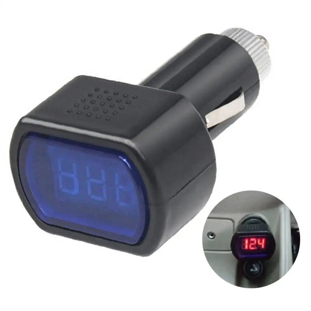 New Car Voltmeter Battery Tester Cigarette Lighter Digital Voltage Monitor Gauge Quake