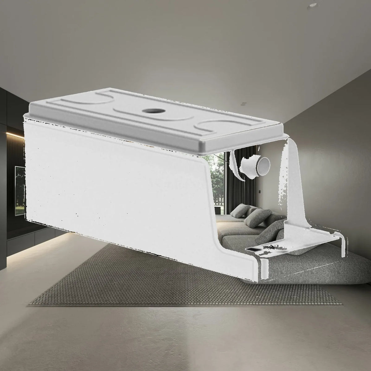 Upper Hanging Aquarium Filter Box PP Material Compact Silent Water Circulation for Mini Fish Tank and Turtle Tank Quake 24cmx85cmx9cm
