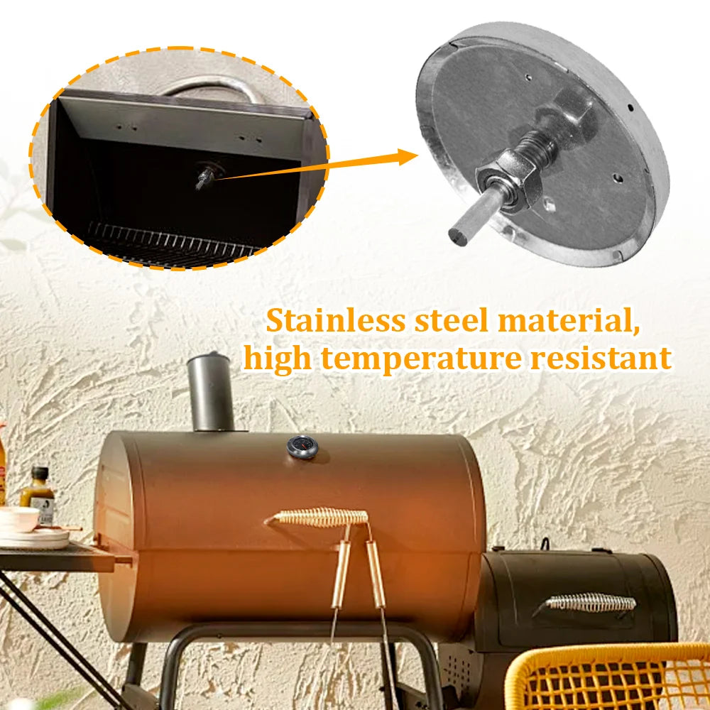 Barbecue BBQ Smoker Grill Stainless Steel Thermometer Temperature Gauge 60-430 for Kitchen Home Baking Household Cooking Quake