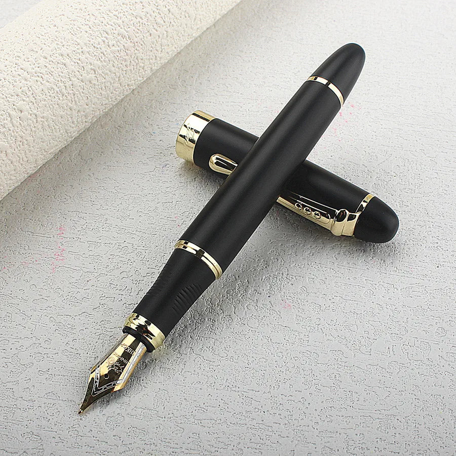 Jinhao 450 Metal Fountain Pen EF/F/M/Bent Nib Golden Trim with Converter Writing Pen PK 20 Quake